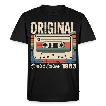 43rd Anniversary - Vintage Gift 1983 - Men's Premium Organic T-Shirt - black - Front - Nico (187cm)