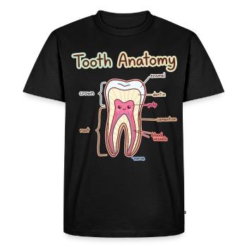 Dentiste assistant dentaire en anatomie dentaire - T-shirt Premium bio Homme - noir - Devant - Nico (187cm)