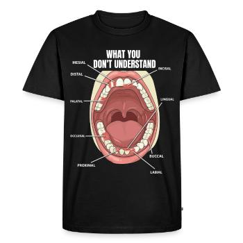 Teeth Surfaces Dental Assistant Dentist - Men's Premium Organic T-Shirt - black - Front - Nico (187cm)