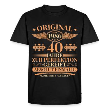 40e anniversaire Légende vivante depuis 1986 - T-shirt Premium bio Homme - noir - Devant - Nico (187cm)