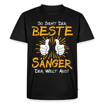 Idée cadeau pour chanteuse - T-shirt Premium bio Homme - noir - Devant - Nico (187cm)
