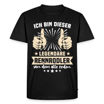 Dictons de luge - T-shirt Premium bio Homme - noir - Devant - Nico (187cm)