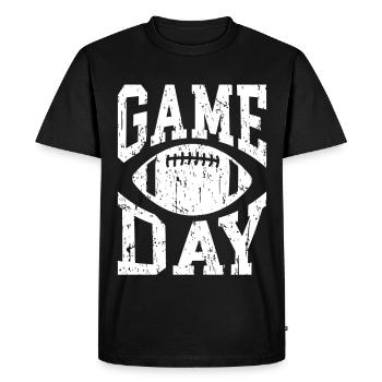 Jour de match Football - T-shirt Premium bio Homme - noir - Devant - Nico (187cm)