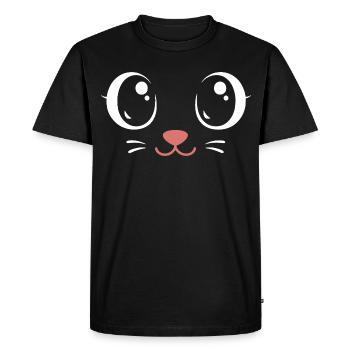 Carnival Kitty | Big Face Costume Disguise - Men's Premium Organic T-Shirt - black - Front - Nico (187cm)