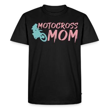 Maman de motocross - T-shirt Premium bio Homme - noir - Devant - Nico (187cm)