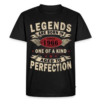 Février 1966 - Février 1966 Don - T-shirt Premium bio Homme - noir - Devant - Nico (187cm)