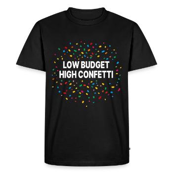 Carnaval costumé à petit budget et haute conconfetti, - T-shirt Premium bio Homme - noir - Devant - Nico (187cm)
