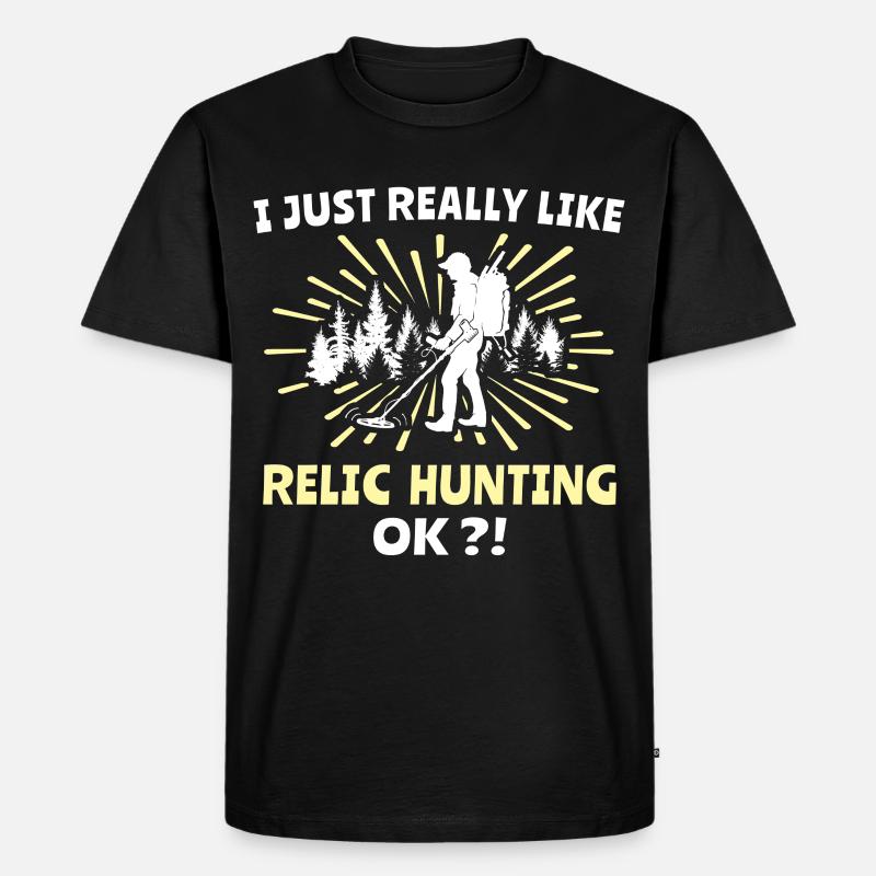 Reliktesucher Sondeln - Männer Premium Bio T-Shirt - Schwarz