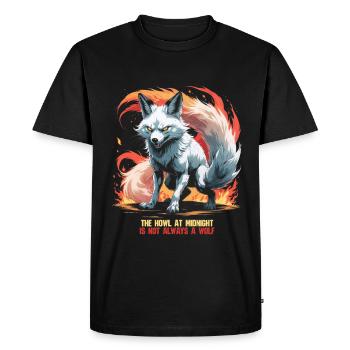 Kitsune Mythological Creatures - Men's Premium Organic T-Shirt - black - Front - Nico (187cm)