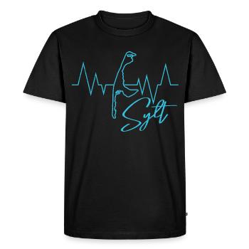 Vacances en mer du Nord SYLT Island Wadden Sea Fun - T-shirt Premium bio Homme - noir - Devant - Nico (187cm)