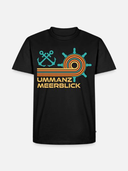 Ostsee Urlaub MEERESBLICK Lustiges - Männer Premium Bio T-Shirt - Schwarz