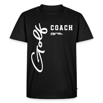 Golf Coach Classic Course Design für Trainer - Männer Premium Bio T-Shirt - Schwarz - Vorne - Nico (187cm)