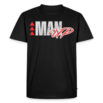 MAN UP MEN WORKOUT FITNESS MOTIVATIONAL POWER GYM - Men's Premium Organic T-Shirt - black - Front - Nico (187cm)