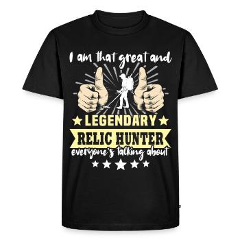 Relic Seeker Metal Detector - Men's Premium Organic T-Shirt - black - Front - Nico (187cm)