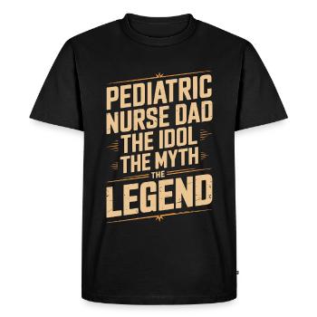 Père infirmier pédiatrique L’idole L’infirmière Mythe Enfants - T-shirt Premium bio Homme - noir - Devant - Nico (187cm)