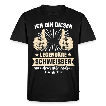 Welder sayings - Men's Premium Organic T-Shirt - black - Front - Nico (187cm)