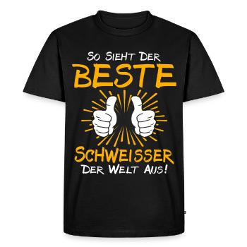 Welder gift idea - Men's Premium Organic T-Shirt - black - Front - Nico (187cm)
