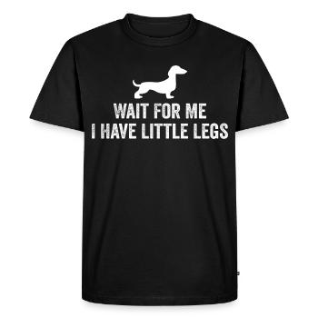 Meilleur cadeau de propriétaire de chien Maman Père Teckel - T-shirt Premium bio Homme - noir - Devant - Nico (187cm)