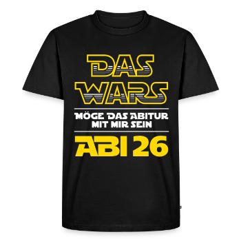 The Wars | Abi 2026 - Abitur - Gift - Men's Premium Organic T-Shirt - black - Front - Nico (187cm)