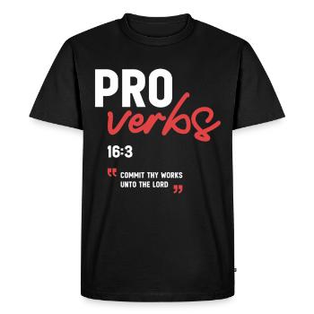 Commit Thy Works unto the Lord Proverbs 16:3 Bible - Men's Premium Organic T-Shirt - black - Front - Nico (187cm)