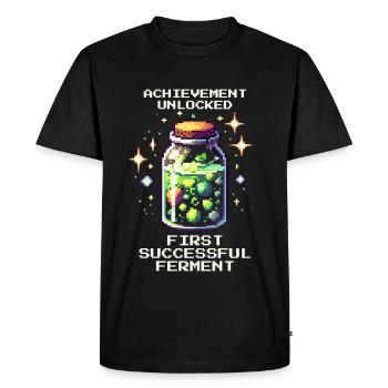 Ferment successful | Fermentation & Storage - Men's Premium Organic T-Shirt - black - Front - Nico (187cm)