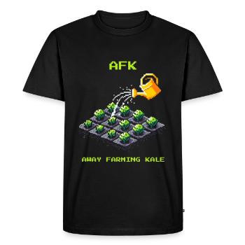 AFK avec le chou kale | Culture maraîchère et jardin - T-shirt Premium bio Homme - noir - Devant - Nico (187cm)