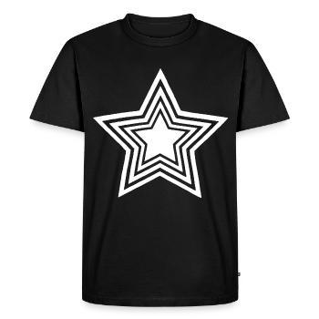 étoile blanche infinie - T-shirt Premium bio Homme - noir - Devant - Nico (187cm)