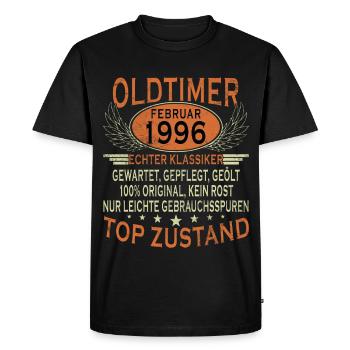 30e anniversaire 30 ans Février 1996 Thé millésime - T-shirt Premium bio Homme - noir - Devant - Nico (187cm)