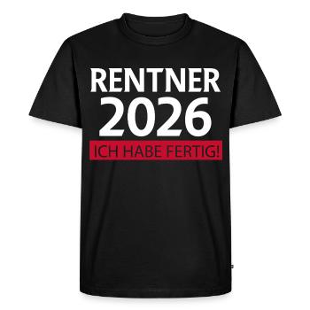 Pensioner 2026 Retirement Funny - Men's Premium Organic T-Shirt - black - Front - Nico (187cm)