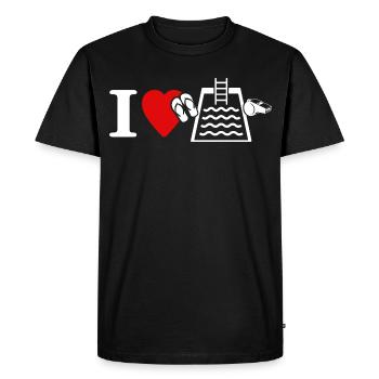Les sauveteurs adorent les nageurs sauveteurs - T-shirt Premium bio Homme - noir - Devant - Nico (187cm)