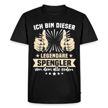 Spengler sayings - Men's Premium Organic T-Shirt - black - Front - Nico (187cm)