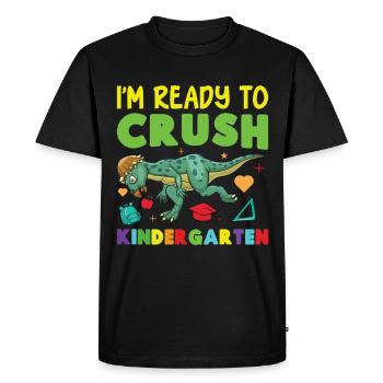 Tenue de maternelle Pachycephalosaurus - T-shirt Premium bio Homme - noir - Devant - Nico (187cm)