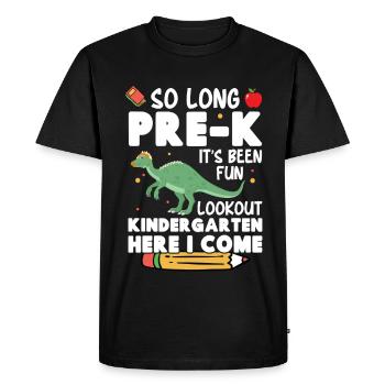 Costume de maternelle de dinosaures avec - T-shirt Premium bio Homme - noir - Devant - Nico (187cm)