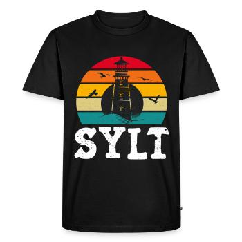 Vacances à la mer du Nord SYLT ÎLE DE LA MER DU NORD Fun - T-shirt Premium bio Homme - noir - Devant - Nico (187cm)