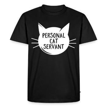 Personal Cat Servant - Men's Premium Organic T-Shirt - black - Front - Nico (187cm)