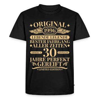 Année 1996 Année de fabrication Légende 30e anniversaire - T-shirt Premium bio Homme - noir - Devant - Nico (187cm)