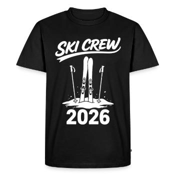 SKI CREW Tenue de vacances d’hiver et après-ski - T-shirt Premium bio Homme - noir - Devant - Nico (187cm)