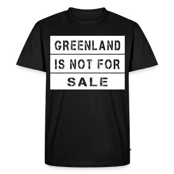 Le Groenland n’est pas à vendre - T-shirt Premium bio Homme - noir - Devant - Nico (187cm)