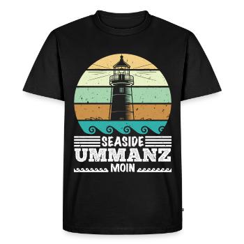 Baltic Sea Holiday SEASIDE UMMANZ MOIN Funny - Men's Premium Organic T-Shirt - black - Front - Nico (187cm)