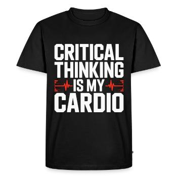 ICU Nurse Critical Thinking Is My Rapid Response - Men's Premium Organic T-Shirt - black - Front - Nico (187cm)