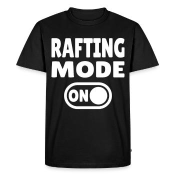 Mode rafting activé – Eaux vives en canot pneumatique - T-shirt Premium bio Homme - noir - Devant - Nico (187cm)