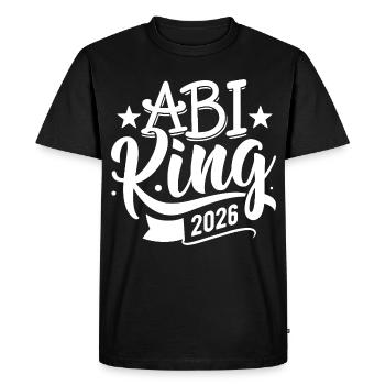 Abi King 2026 - Abitur - Spruch - Men's Premium Organic T-Shirt - black - Front - Nico (187cm)