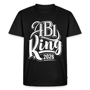 Abi King 2026 - Abitur - Spruch - Men's Premium Organic T-Shirt - black - Front - Nico (187cm)