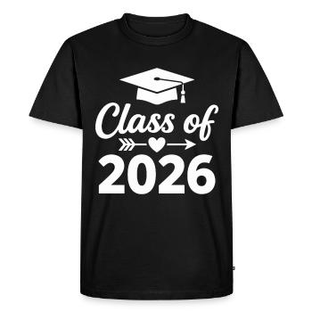 CLASS OF 2026 Graduates Graduation Studies - Men's Premium Organic T-Shirt - black - Front - Nico (187cm)