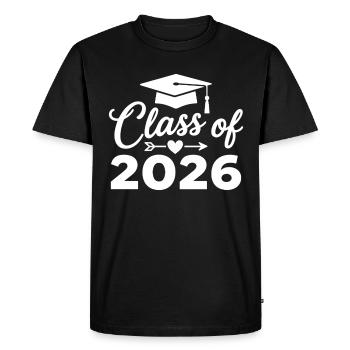 PROMOTION 2026 Diplômés Études de Fin d’Études - T-shirt Premium bio Homme - noir - Devant - Nico (187cm)