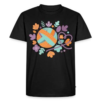 Funny Crochet Lover Crochet Yarn Lovers Crochet - Men's Premium Organic T-Shirt - black - Front - Nico (187cm)
