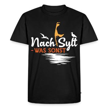 vacances en mer du Nord APRÈS SYLT WATT SINON DRÔLE - T-shirt Premium bio Homme - noir - Devant - Nico (187cm)