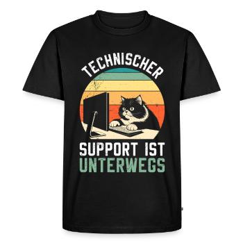 Computer TECHNICAL SUPPORT IS FUN ON THE GO - Men's Premium Organic T-Shirt - black - Front - Nico (187cm)