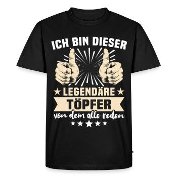 Dictons de Töpfer - T-shirt Premium bio Homme - noir - Devant - Nico (187cm)