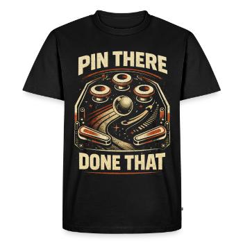 Pinball Pinball Pinball Joueur Il y a fait ça - T-shirt Premium bio Homme - noir - Devant - Nico (187cm)